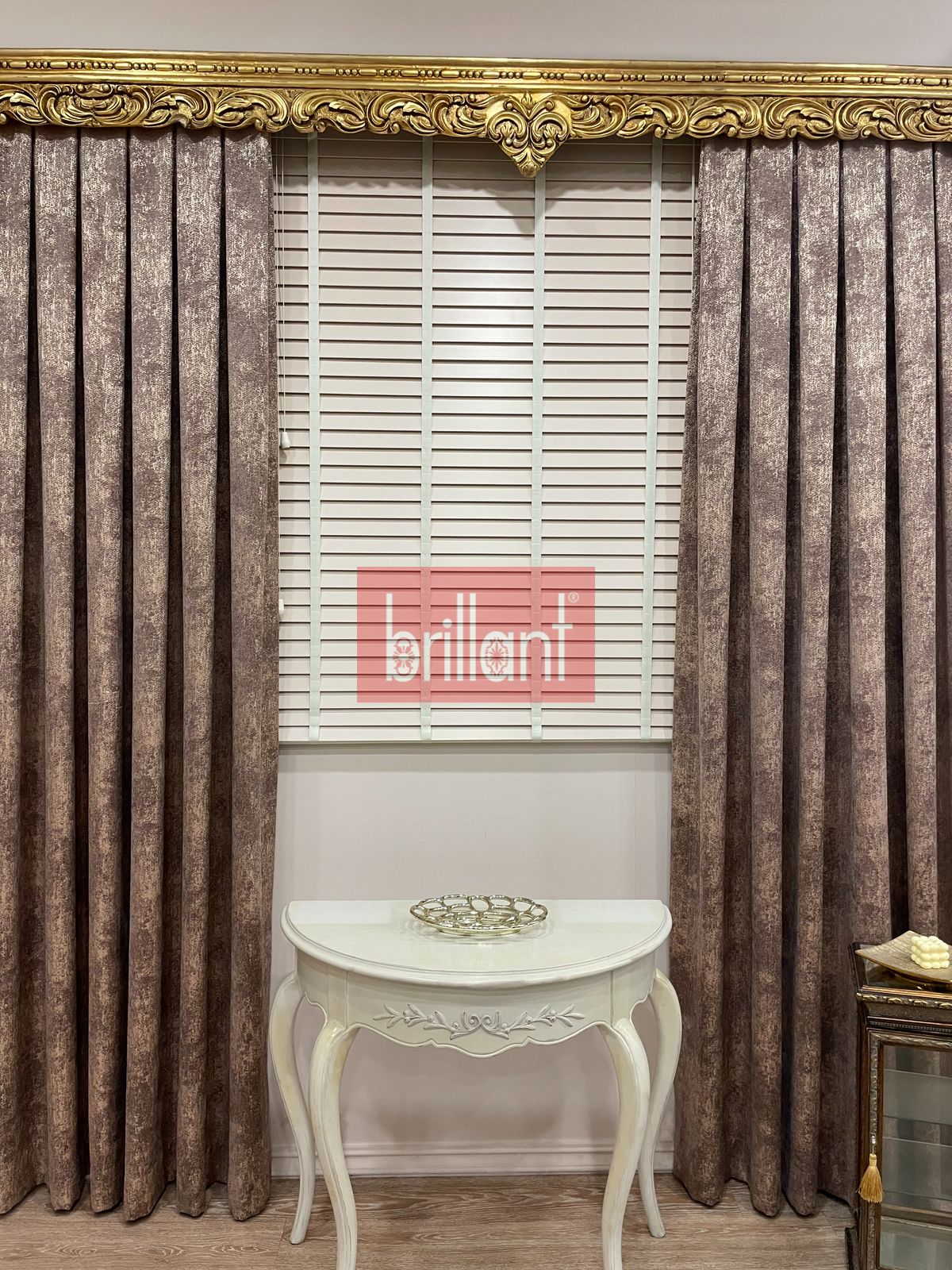 Bej Rengi %100 Orijinal Ahşap Jaluzi Perde 50 Mm Ofis Modern Ve