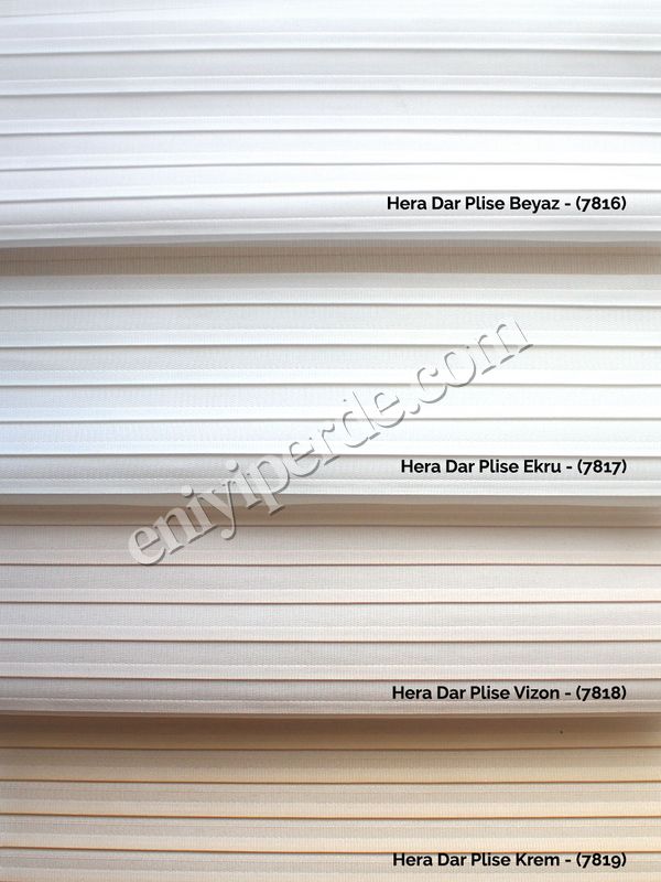 (beyaz) Hera Dar Plise Beyaz Zebra Perde - (7816) Fiyatları, Özellikleri ve Yorumları - 4