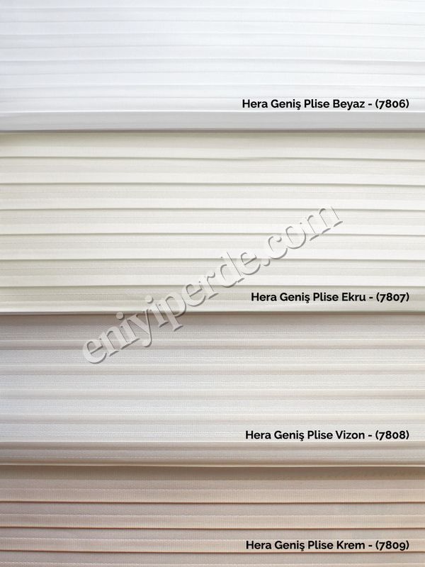 (beyaz) Hera Geniş Plise Beyaz Zebra Perde - (7806) Fiyatları, Özellikleri ve Yorumları - 4
