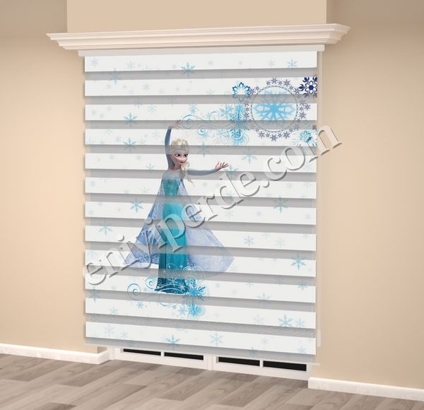 () Frozen Elsa Baskılı Kız Çocuk Odası Zebra Perde - PM 035 Fiyatları, Özellikleri ve Yorumları - 2