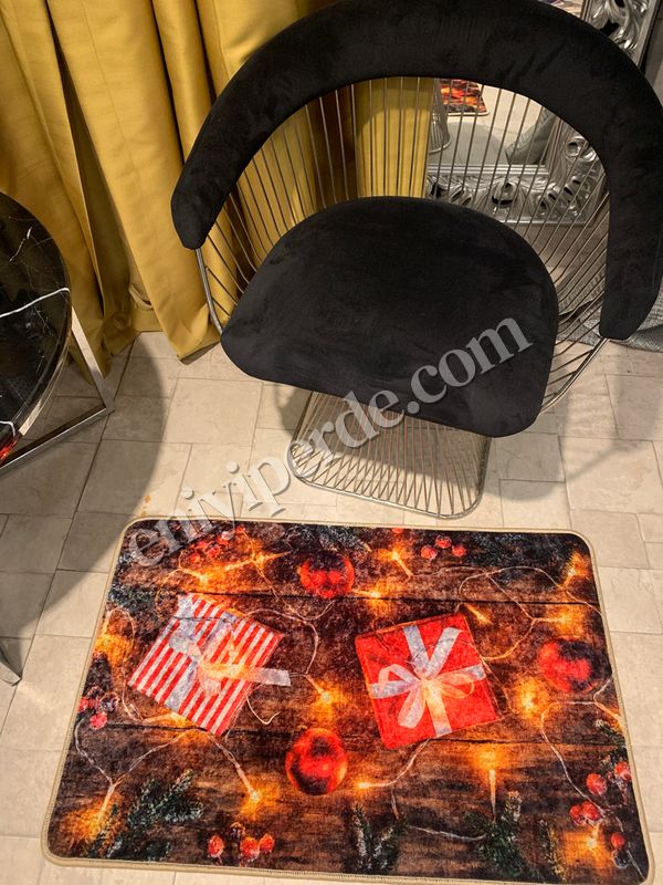 Gift Yılbaşı Temalı Lateks Kaymaz Taban Kapı Önü Paspası (Ebat 60x90) Gift Yılbaşı Temalı Lateks Kaymaz Taban Kapı Önü Paspası (Ebat 60x90)