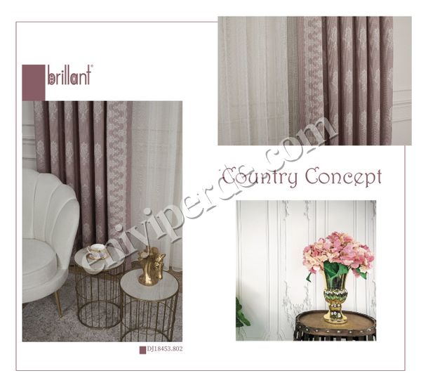 (pudra) Country Collection 1/3 Sık Pile Pano Desen Natural Keten Fon Perde Fiyatları, Özellikleri ve Yorumları - 5