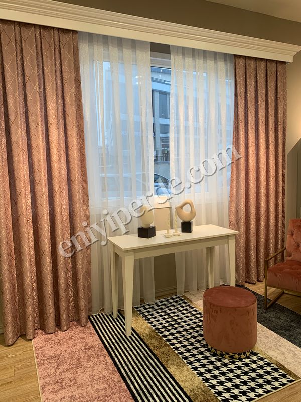 (pembe) Liva Loren Model 1/2,50 Pile Fon Perde Fiyatları, Özellikleri ve Yorumları - 1