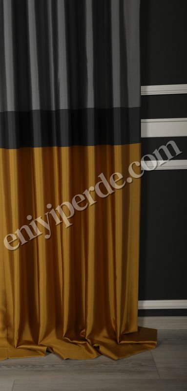 (sari) Pamir Blok Desen Fon Perde Sarı 9220-587 Fiyatları, Özellikleri ve Yorumları - 2