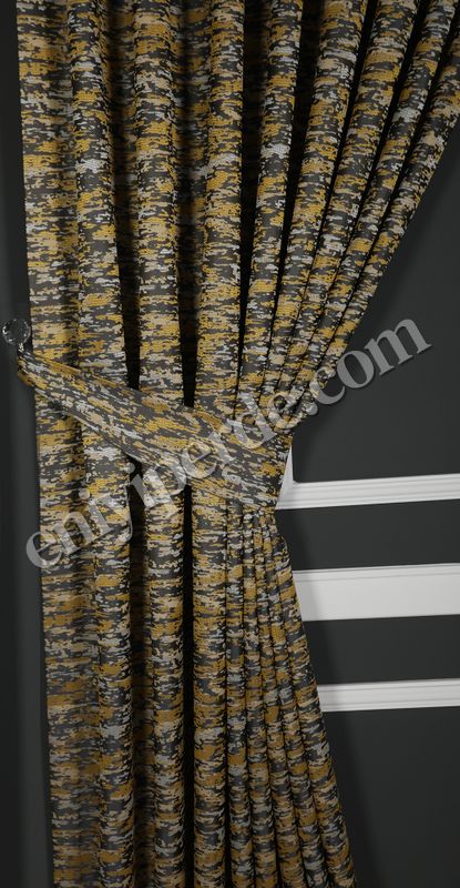 (sari) Pera Kamuflaj Desenli Fon Perde Sarı V07 Fiyatları, Özellikleri ve Yorumları - 2