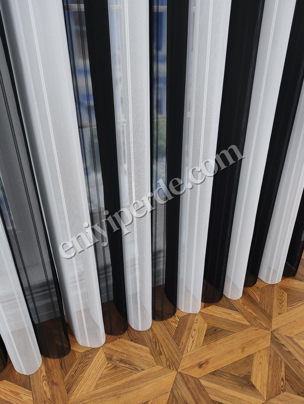 (siyah,beyaz) Berlin - Çizgili Akıllı Dikey Tül Zebra Perde Fiyatları, Özellikleri ve Yorumları - 10