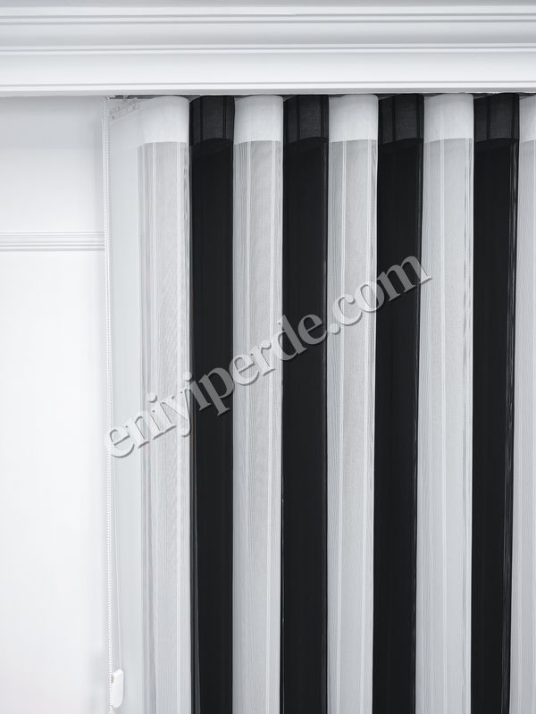 (siyah,beyaz) Berlin - Çizgili Akıllı Dikey Tül Zebra Perde Fiyatları, Özellikleri ve Yorumları - 6