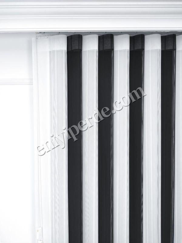 (siyah,beyaz) Berlin - Çizgili Akıllı Dikey Tül Zebra Perde Fiyatları, Özellikleri ve Yorumları - 7