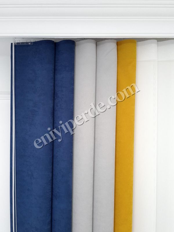 (gri,mavi,ekru,sari) Soft Fonlu Akıllı Dikey Tül Perde Düz V355 - V209 - V344 Fiyatları, Özellikleri ve Yorumları - 7