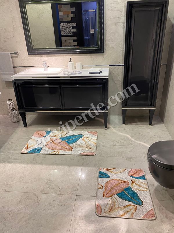 (gri) Elıva 2&#039;li Lateks Kaymaz Taban Su Geçirmez Banyo Paspas Takımı (Ebat 60x100 60x50) Fiyatları, Özellikleri ve Yorumları - 3