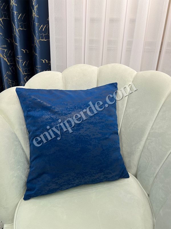 (mavi) %100 Kadife Kırlent Yastık Kılıfı (MAVİ) Fiyatları, Özellikleri ve Yorumları - 2