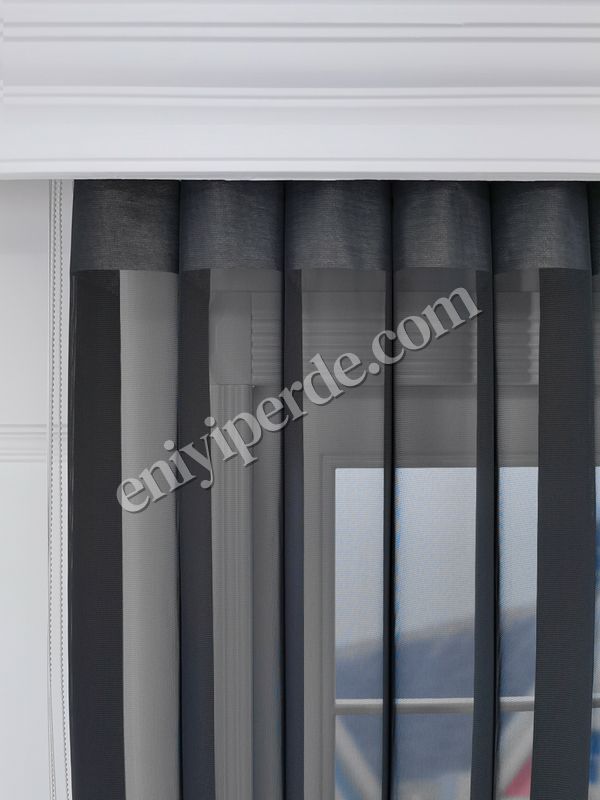 (kahverengi,koyu-kahverengi) Kenzo - Düz Akıllı Dikey Tül Zebra Perde Fiyatları, Özellikleri ve Yorumları - 7