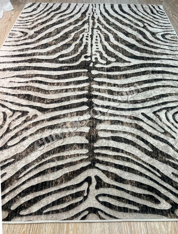 (kahverengi) Zebra Desenli Kahverengi Dekoratif Halı Fiyatları, Özellikleri ve Yorumları - 2