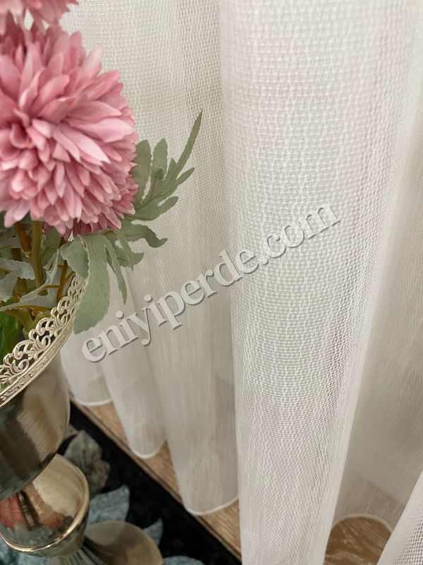 (ekru) Modern  1/2.5 Normal Pile - Ekru Krem Renk Tül Perde Fiyatları, Özellikleri ve Yorumları - 2