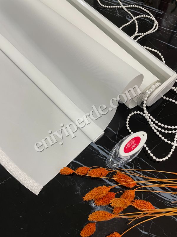 (beyaz) Düz BEYAZ Stor Etekli Perde Güneşlik (ALÜMİNYUM KASA BORU) Fiyatları, Özellikleri ve Yorumları - 2