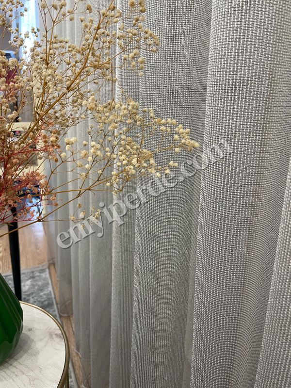 (gri) Modern Çizgili  1/2.5 Normal Pile - GRİ Renk Tül Perde Fiyatları, Özellikleri ve Yorumları - 1
