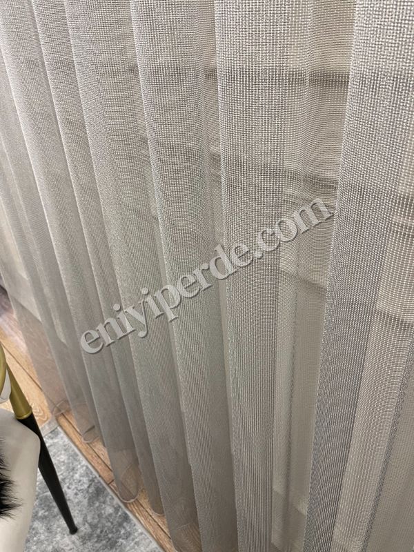(gri) Modern Çizgili  1/2.5 Normal Pile - GRİ Renk Tül Perde Fiyatları, Özellikleri ve Yorumları - 3
