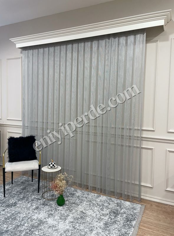 (gri) Modern Çizgili  1/2.5 Normal Pile - GRİ Renk Tül Perde Fiyatları, Özellikleri ve Yorumları - 5