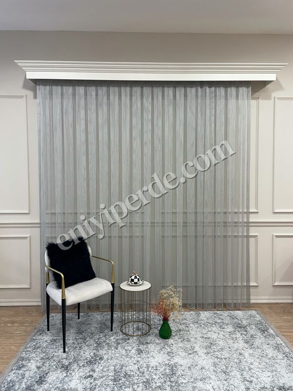 (gri) Modern Çizgili  1/2.5 Normal Pile - GRİ Renk Tül Perde Fiyatları, Özellikleri ve Yorumları - 6