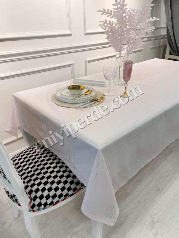 (pembe) Çizgili Masa Örtüsü 145x220 Fiyatları, Özellikleri ve Yorumları - 2