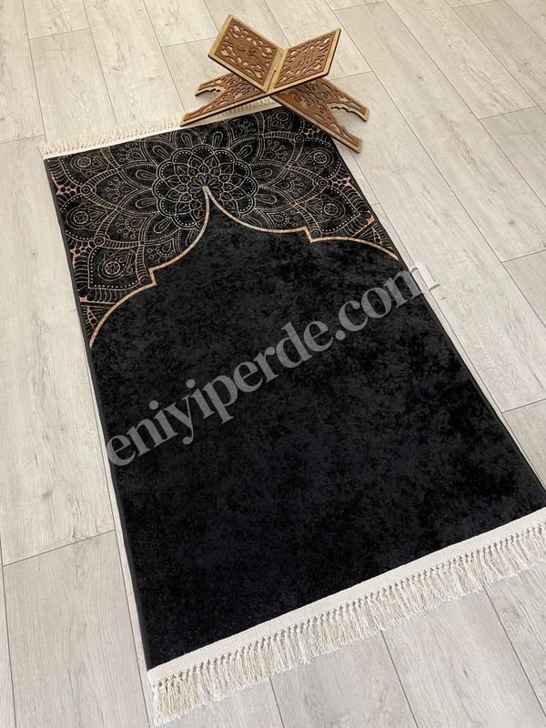 (siyah) Seccade Saçaklı (lateks Taban) 75x125 Ebat Fiyatları, Özellikleri ve Yorumları - 2