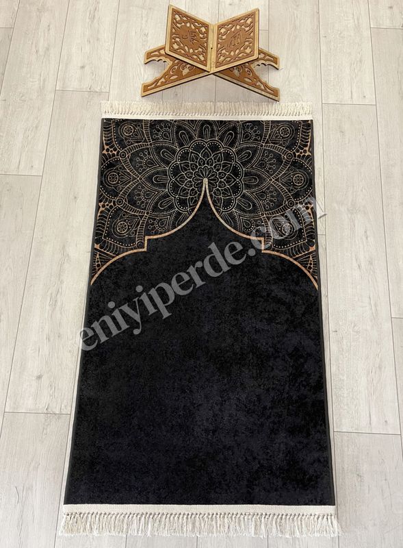(siyah) Seccade Saçaklı (lateks Taban) 75x125 Ebat Fiyatları, Özellikleri ve Yorumları - 3