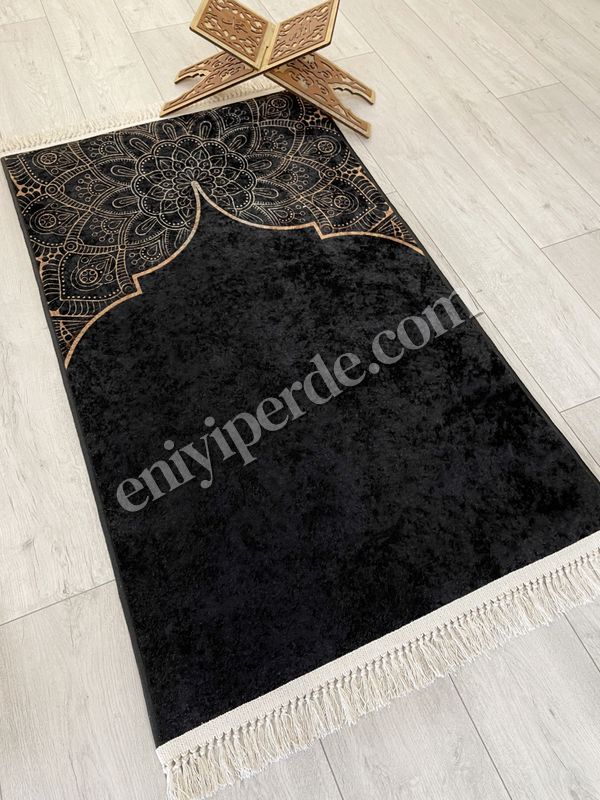 (siyah) Seccade Saçaklı (lateks Taban) 75x125 Ebat Fiyatları, Özellikleri ve Yorumları - 4