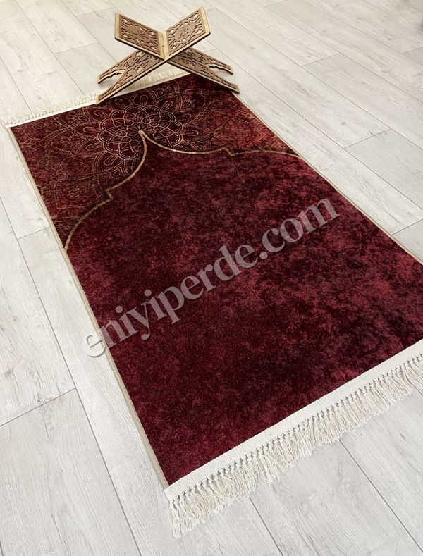 (bordo) Seccade Saçaklı (lateks Taban) 75x125 Ebat Fiyatları, Özellikleri ve Yorumları - 2