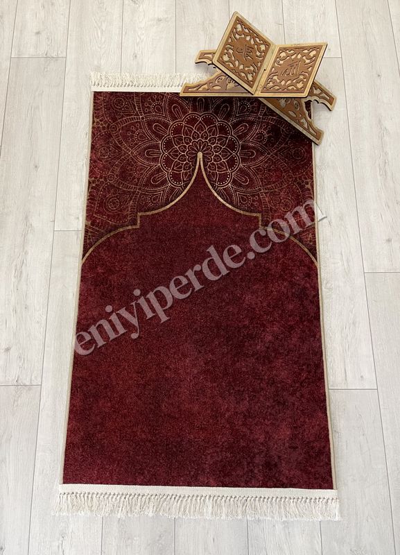 (bordo) Seccade Saçaklı (lateks Taban) 75x125 Ebat Fiyatları, Özellikleri ve Yorumları - 3
