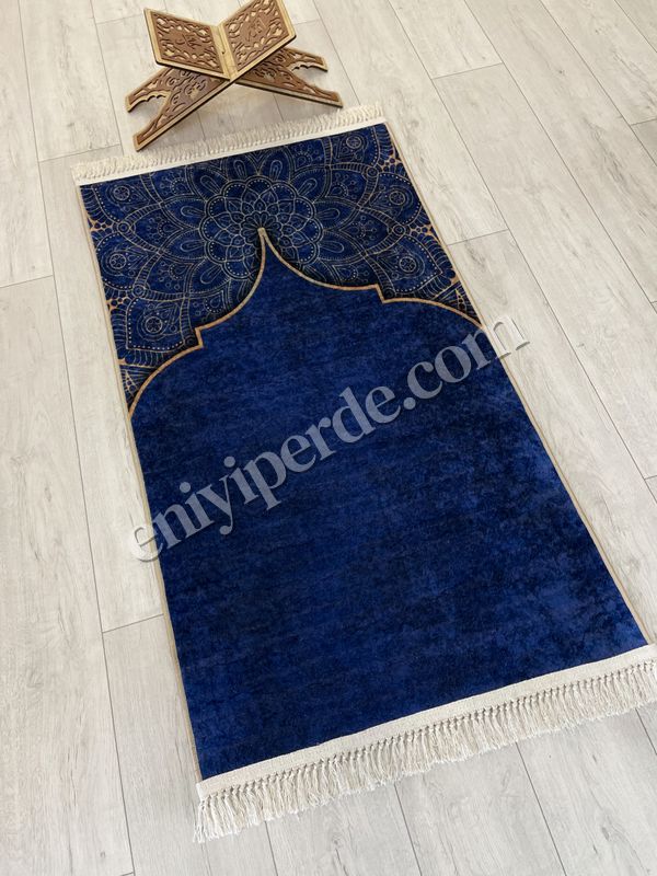 (mavi) Seccade Saçaklı (lateks Taban) 75x125 Ebat Fiyatları, Özellikleri ve Yorumları - 2
