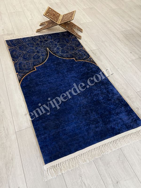 (mavi) Seccade Saçaklı (lateks Taban) 75x125 Ebat Fiyatları, Özellikleri ve Yorumları - 3