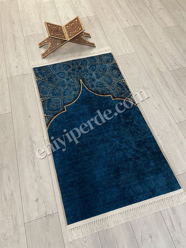 (petrol-mavisi) Seccade Saçaklı (lateks Taban) 75x125 Ebat Fiyatları, Özellikleri ve Yorumları - 2