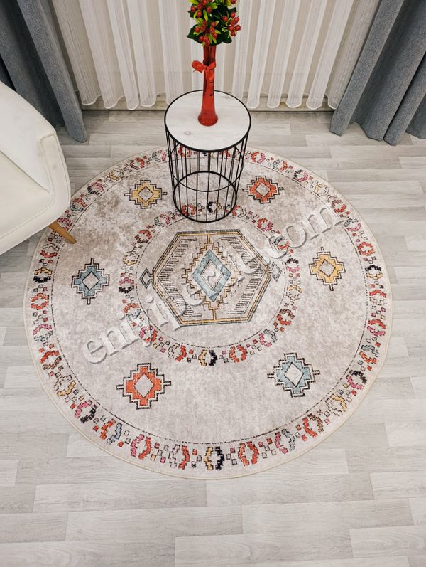 (bej) BEJ Renk Etnik Kilim Desen Kaymaz Taban Halı Fiyatları, Özellikleri ve Yorumları - 2