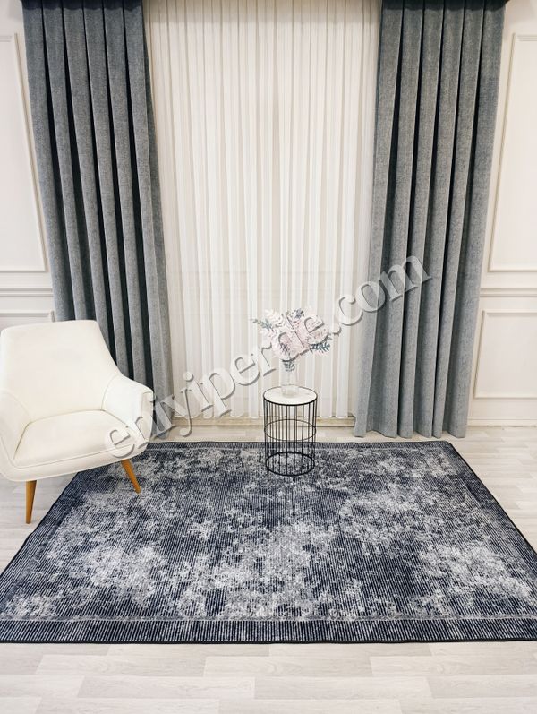(gri) GRİ Renk Geometrik Desen Kaymaz Taban Yolluk Halı Fiyatları, Özellikleri ve Yorumları - 4