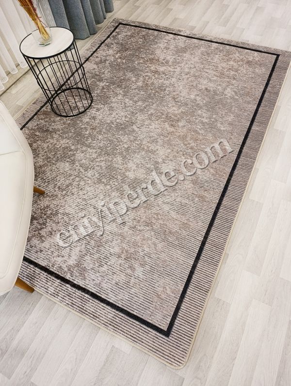 (bej) Bej Renk Geometrik Desen Kaymaz Taban Yolluk Halı Fiyatları, Özellikleri ve Yorumları - 3