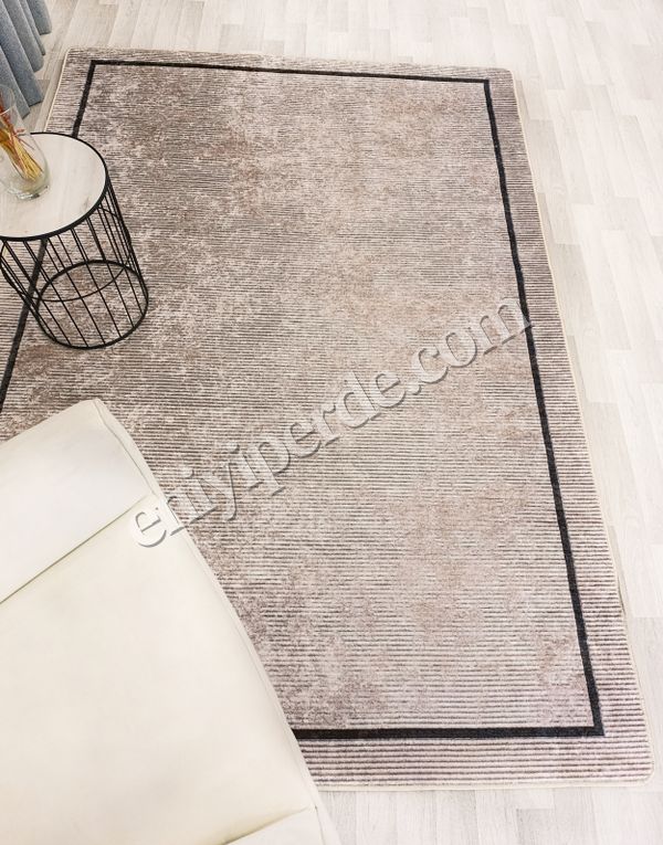 (bej) Bej Renk Geometrik Desen Kaymaz Taban Yolluk Halı Fiyatları, Özellikleri ve Yorumları - 4