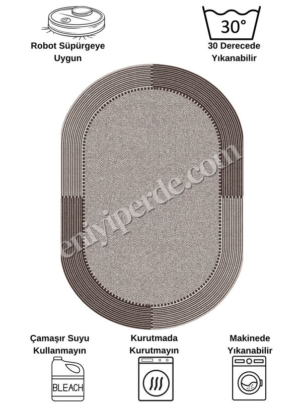 (vizon) VİZONKAHVE Jüt Sisal Görünüm Kaymaz Taban Halı Fiyatları, Özellikleri ve Yorumları - 7