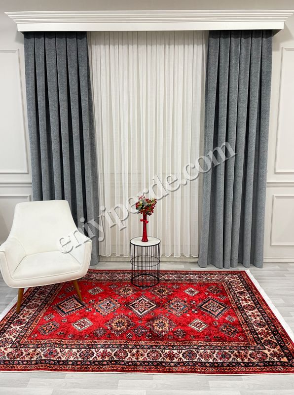 (kirmizi) Kilim Motifli SAÇAKLI Klasik Kaymaz Taban Halı Fiyatları, Özellikleri ve Yorumları - 1