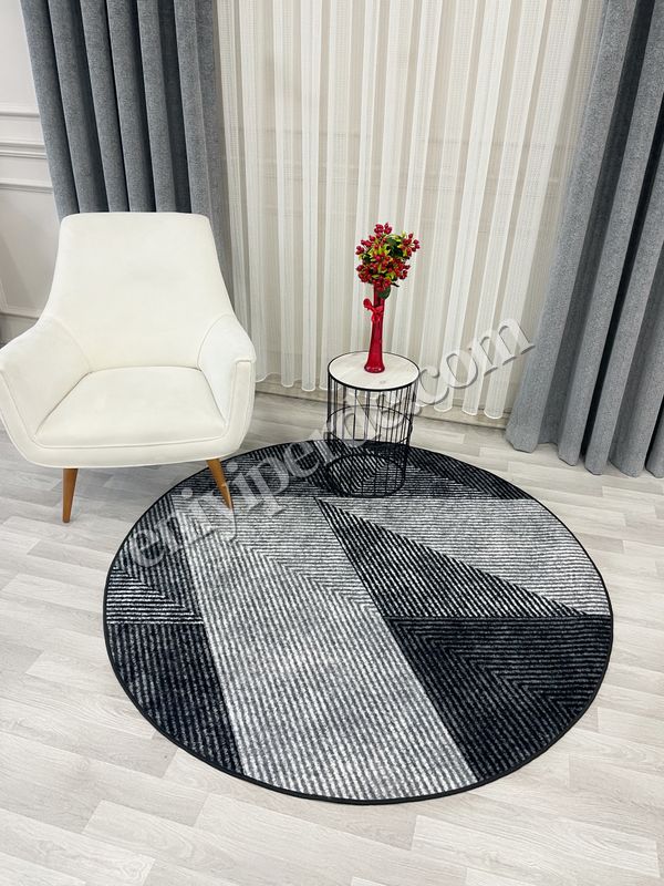 (gri-1) Gri Renk Geometrik Desen Kaymaz Taban Yolluk Halı Fiyatları, Özellikleri ve Yorumları - 2