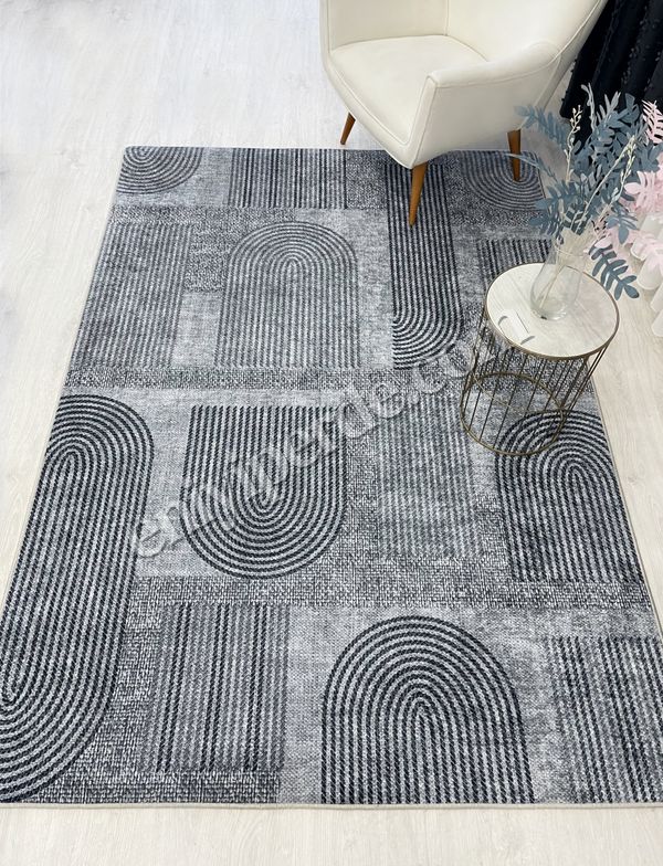 (gri) Gri Jüt Görünümlü Modern Halı Fiyatları, Özellikleri ve Yorumları - 4