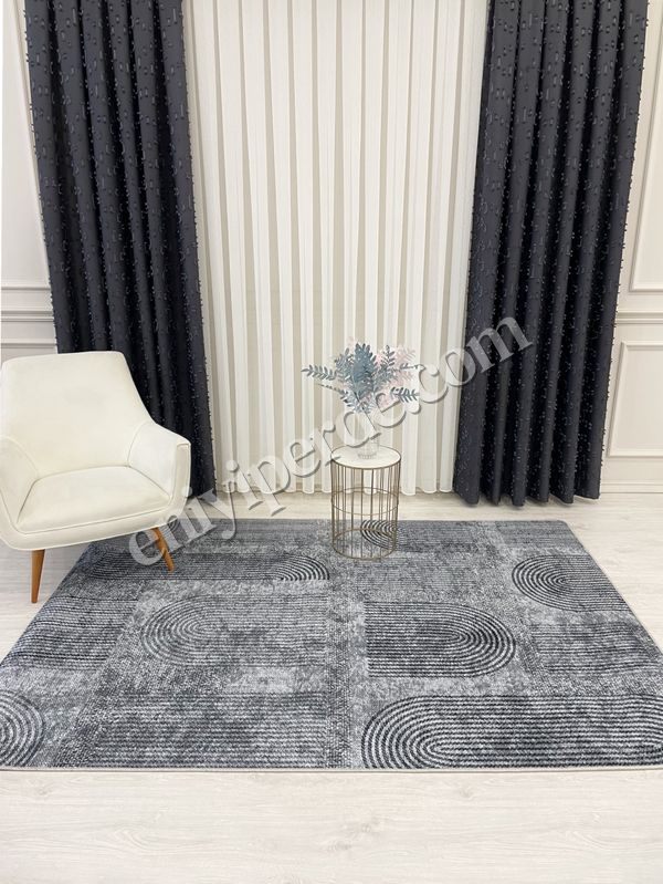 (gri) Gri Jüt Görünümlü Modern Halı Fiyatları, Özellikleri ve Yorumları - 5