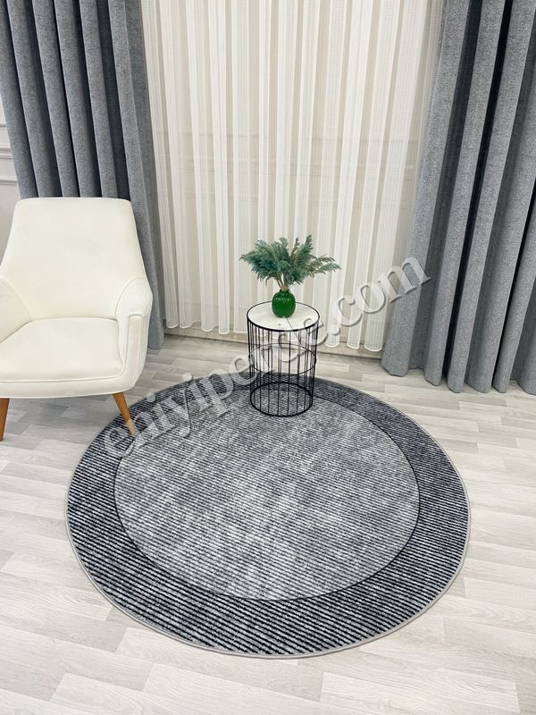(gri) GRİ Renk Kaymaz Taban Yuvarlak Halı Fiyatları, Özellikleri ve Yorumları - 4
