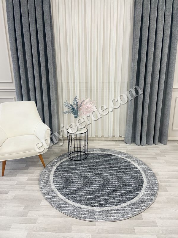 (gri) İskandinav Tarzı Kaymaz Taban Sisal Görünüm Daire Halı Fiyatları, Özellikleri ve Yorumları - 1