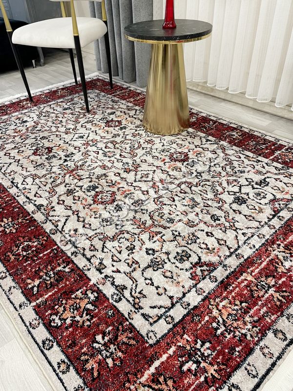 (bej) Kilim Motifli SAÇAKLI Klasik Kaymaz Taban Halı Fiyatları, Özellikleri ve Yorumları - 2