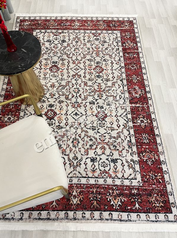 (bej) Kilim Motifli SAÇAKLI Klasik Kaymaz Taban Halı Fiyatları, Özellikleri ve Yorumları - 4