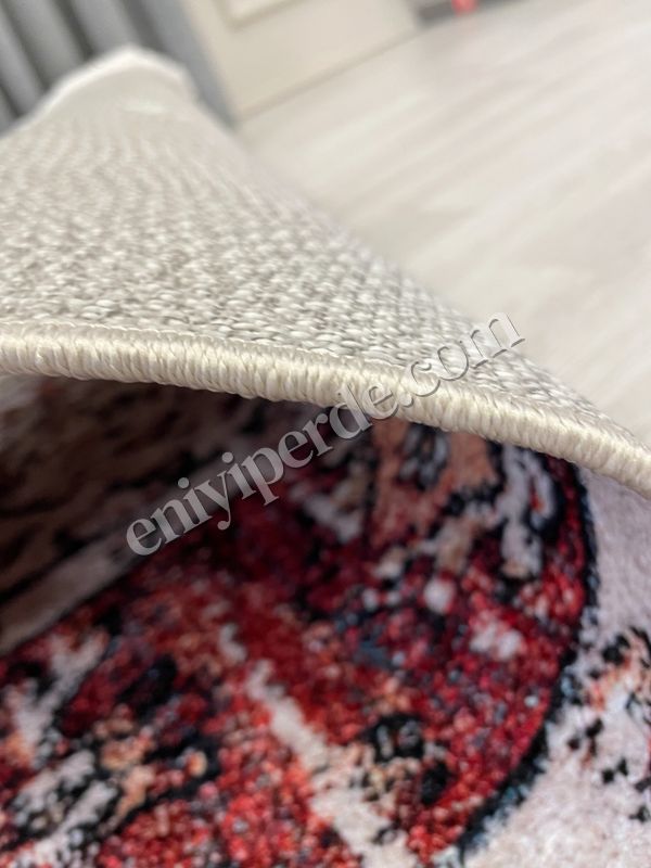 (bej) Kilim Motifli SAÇAKLI Klasik Kaymaz Taban Halı Fiyatları, Özellikleri ve Yorumları - 6