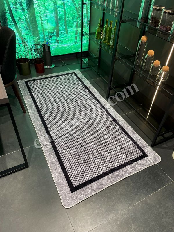(gri) GRİ Jüt Sisal Görünüm Bordürlü Kaymaz Taban Yolluk Mutfak Halı Fiyatları, Özellikleri ve Yorumları - 7