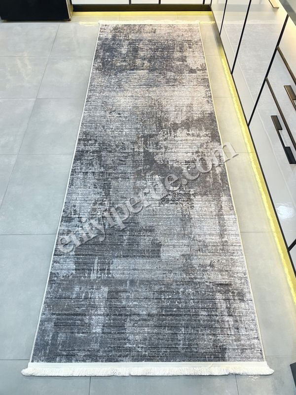 (gri) Yüksek Kalite - Kaymaz Taban Saçaklı Koridor Mutfak Salon Kesme Yolluk Halı Fiyatları, Özellikleri ve Yorumları - 2