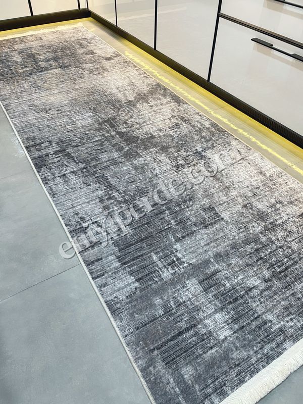 (gri) Yüksek Kalite - Kaymaz Taban Saçaklı Koridor Mutfak Salon Kesme Yolluk Halı Fiyatları, Özellikleri ve Yorumları - 5