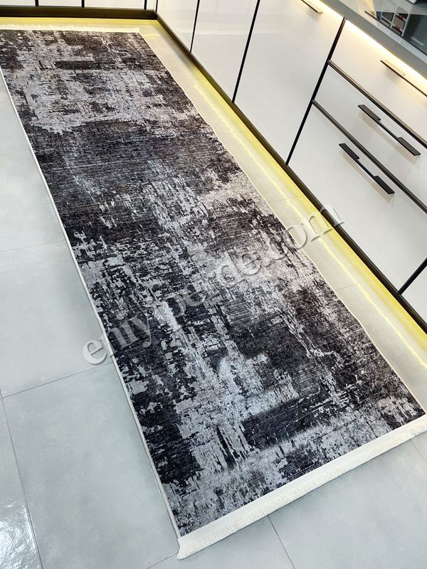 (antrasit) Yüksek Kalite - Kaymaz Taban Saçaklı Koridor Mutfak Salon Kesme Yolluk Halı Fiyatları, Özellikleri ve Yorumları - 3